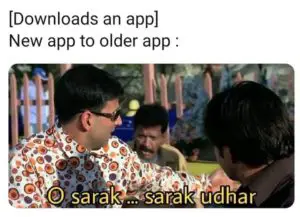 When you download new app.