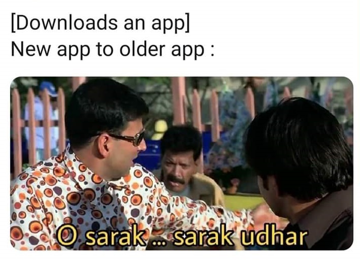 When you download new app.