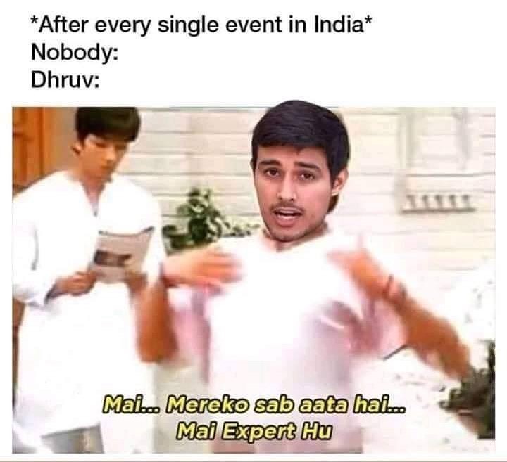 Dhruv Rathi On Youtube After Any National Event