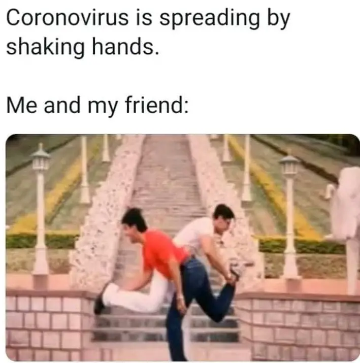 Me and my friends during coronavirus.