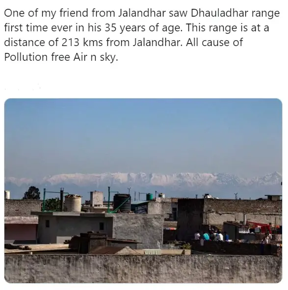 Himalayas seen first time in jalandhar
