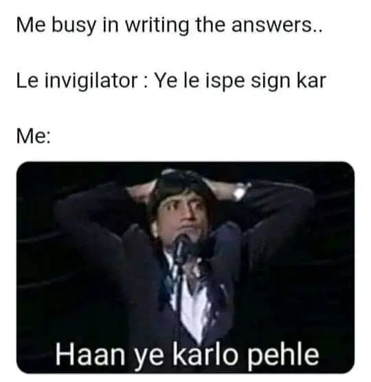 Topper in exams meme