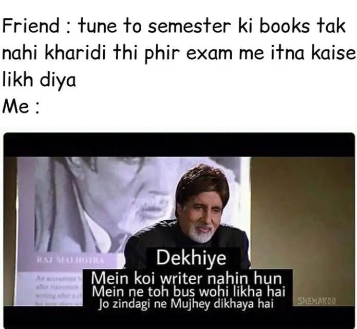 Engineering Student in Exam meme