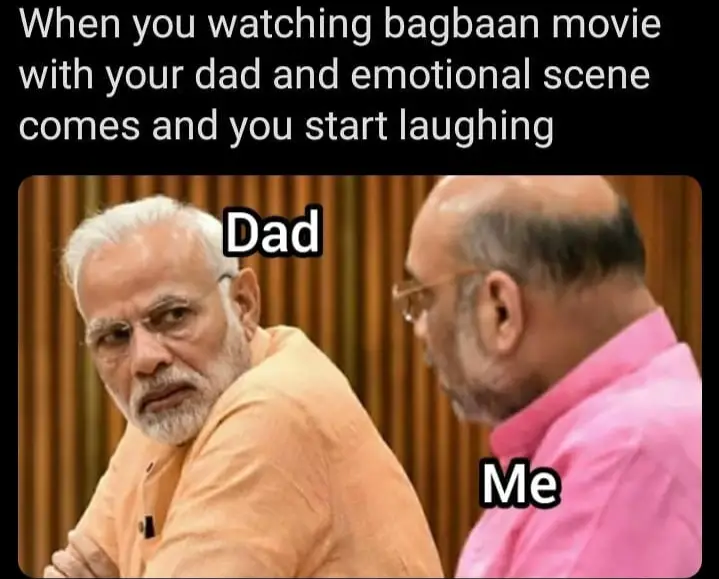 Watching Baghban With Indian Dad Meme
