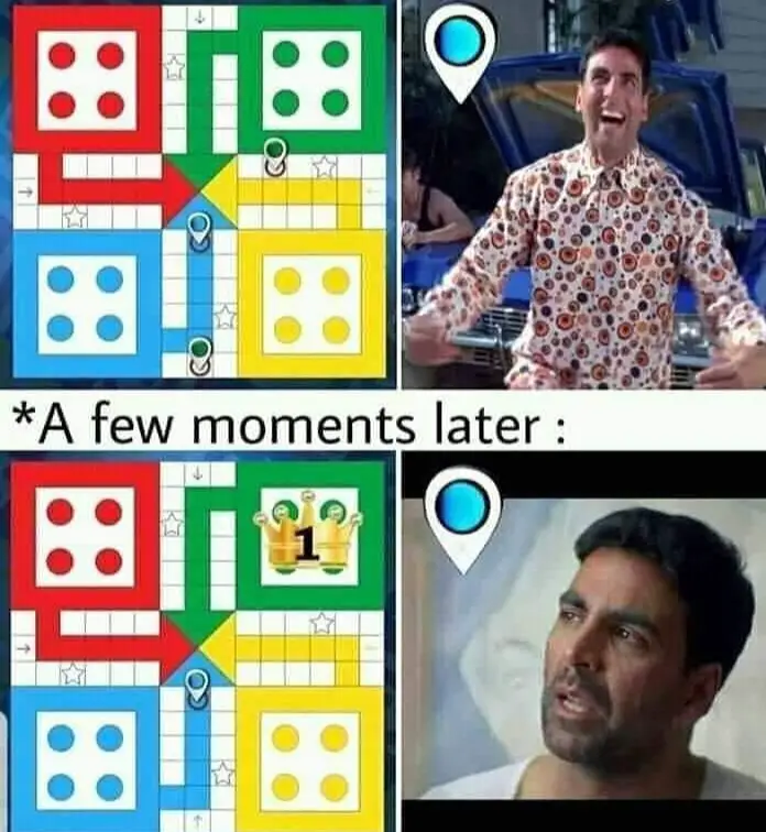 When you fail in ludo game