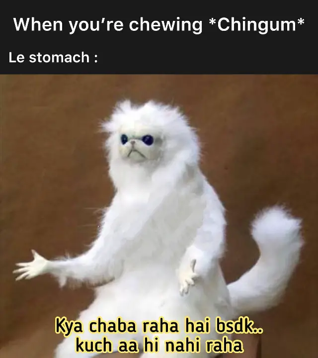 When you are chewing gum