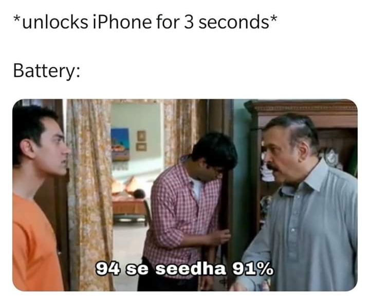 Meme On iPhone Battery Life