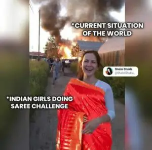 Indian girls doing saree challenge