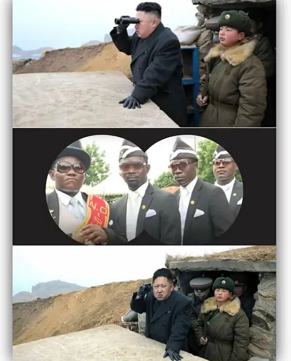 Kim Jong-un funeral guys meme