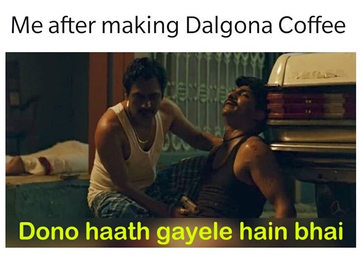 after making dalgona coffee meme