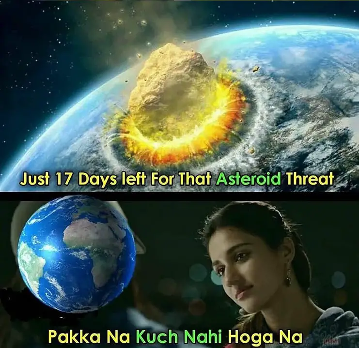 asteroid hitting earth meme