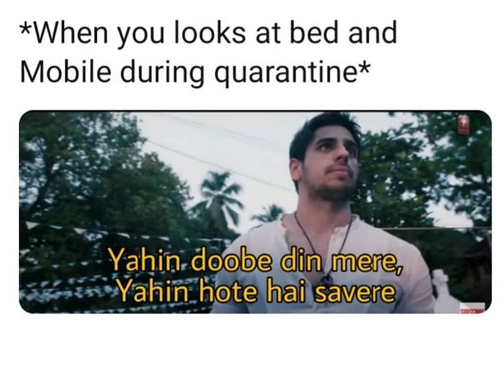 bed time with mobile quarantine meme