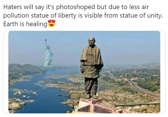 When Statue Of Liberty Is Visible From Statue Of Unity