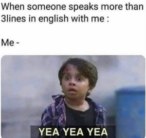 english speaking in India meme
