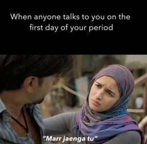 first day of period meme