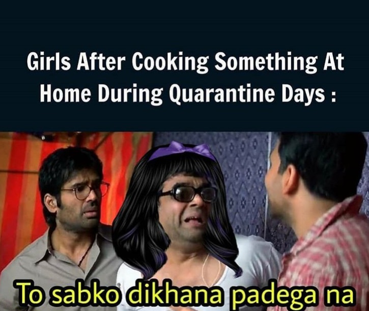girls after cooking during quarantine days