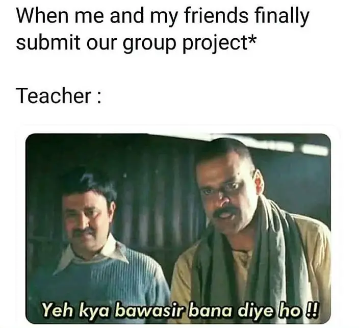 group project meme in college final year