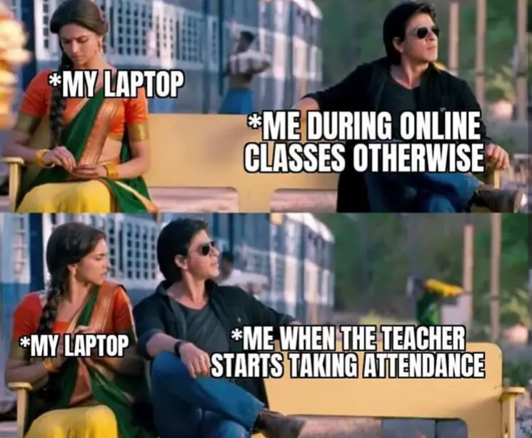laptop and online class