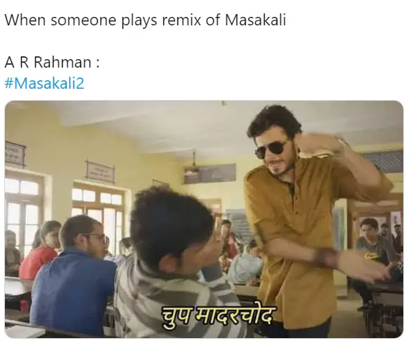 masakali 2.0 meme by ar rahman