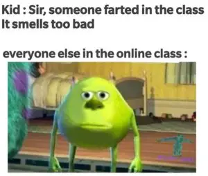 online class fart meme