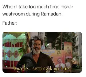 too much time in bathroom during ramadan