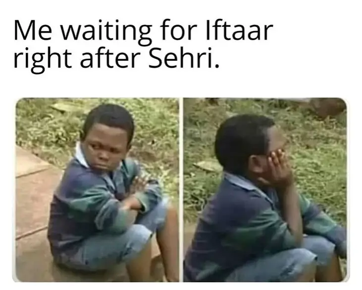 waiting for iftaar after sehri