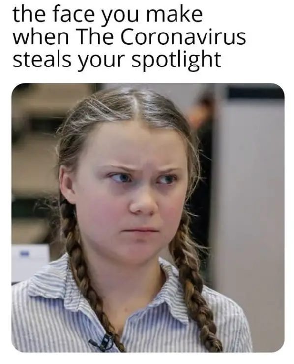 Greta Thunberg when coronavirus steals spotlight