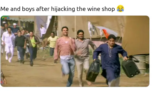 My Bois After Hijacking The Wine Shop