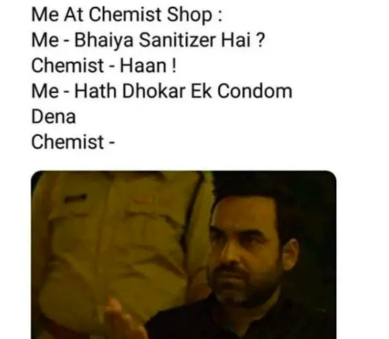 Asking Condom on Chemist Shop meme