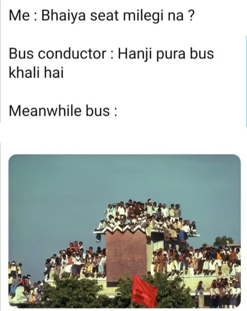 Crowd In An Indian Bus meme