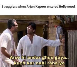 Arjun kapoor in Bollywood meme