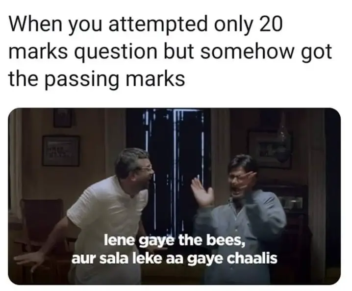 passing marks in exam meme