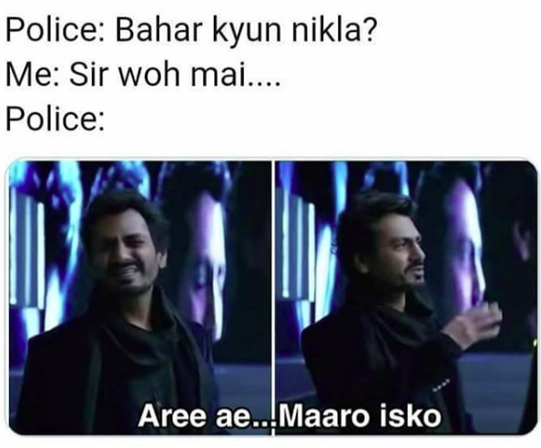 Indian Police in Lockdown meme