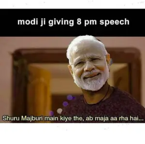 Modi 8 pm speech meme