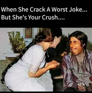 crush cracks a bad joke meme