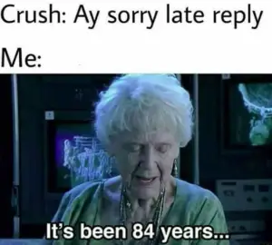 crush slow reply meme