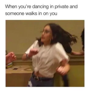 dancing in private meme