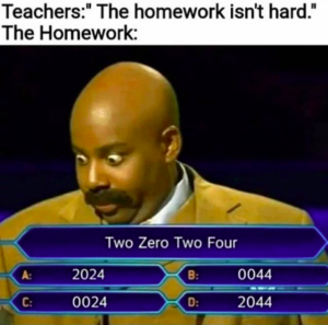 hard homework meme