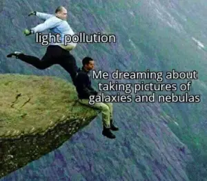 light pollution for photographer meme