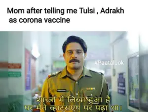 mom coronavirus remedy paatal lok meme