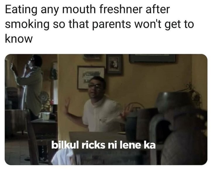 Using Mouth Freshener After Smoking At Home