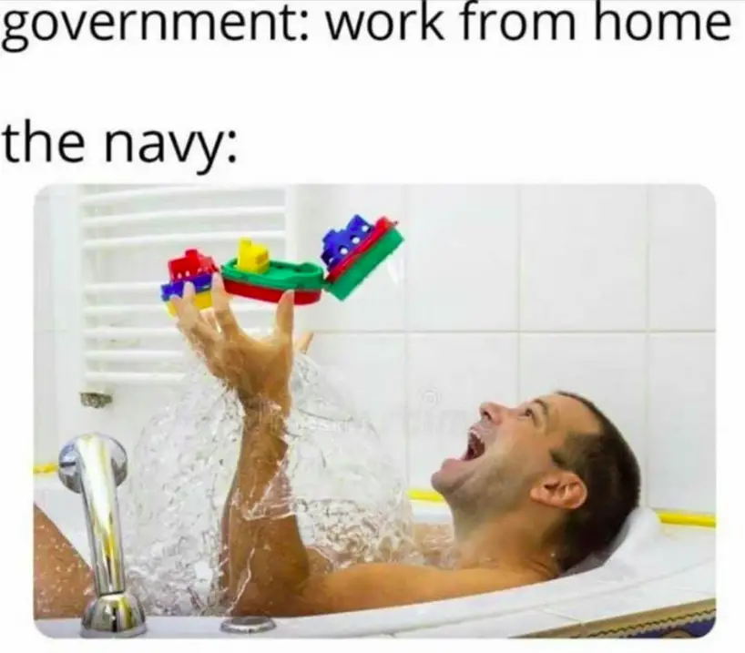 navy work from home meme