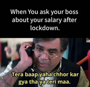 salary during lockdown meme