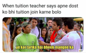 tuition teacher meme