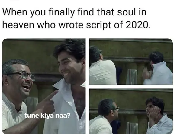 wrote script of 2020 meme