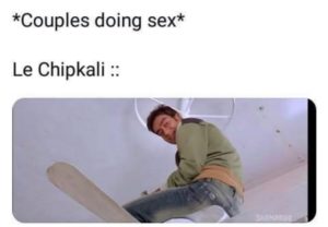 Chipkali Watching Couple having Sex meme