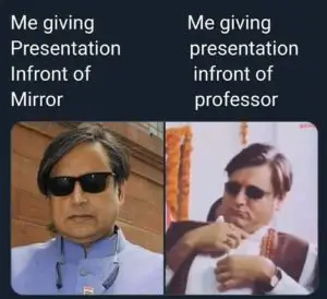 Delivering Presentation Infront Of Professor meme