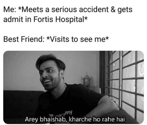 accident meme in hospital