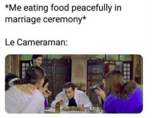 cameraman in wedding meme