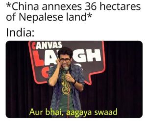 china annexes nepal land meme